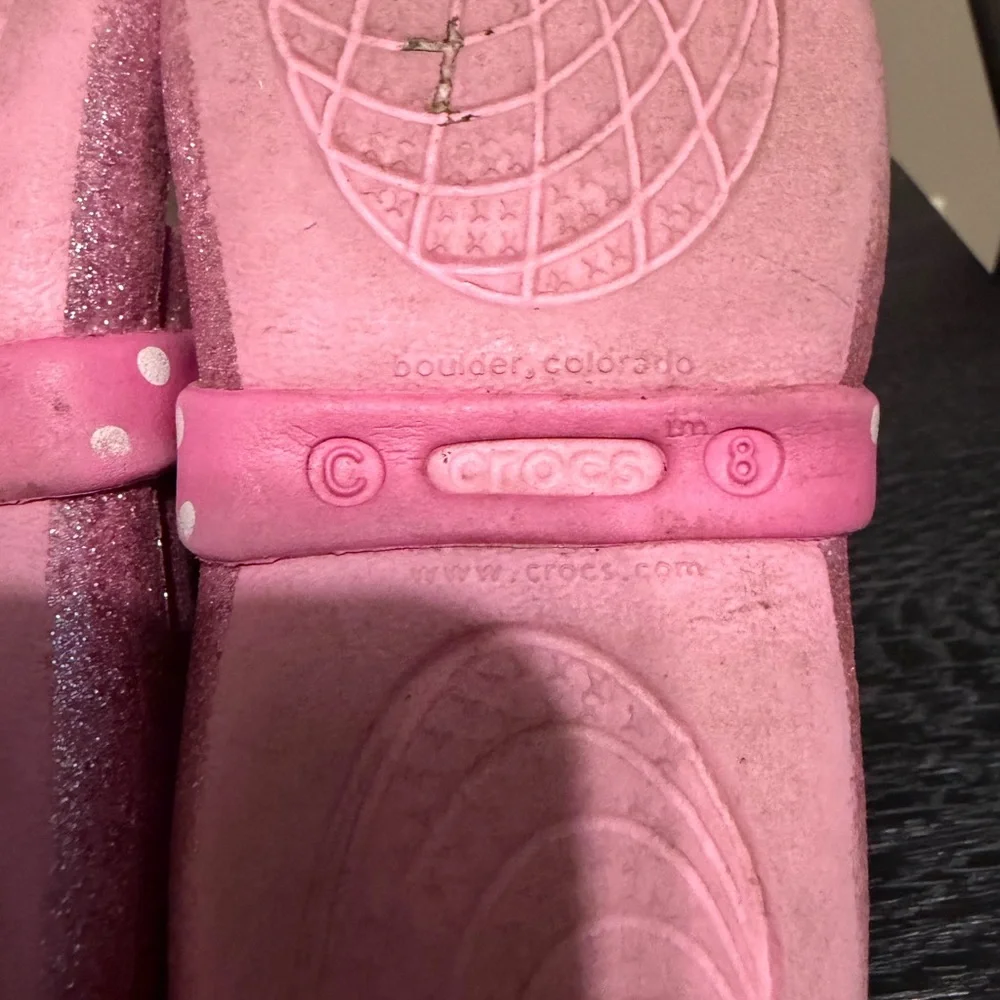 CROCS Pink Glitter Minnie Mouse Kids Shoes